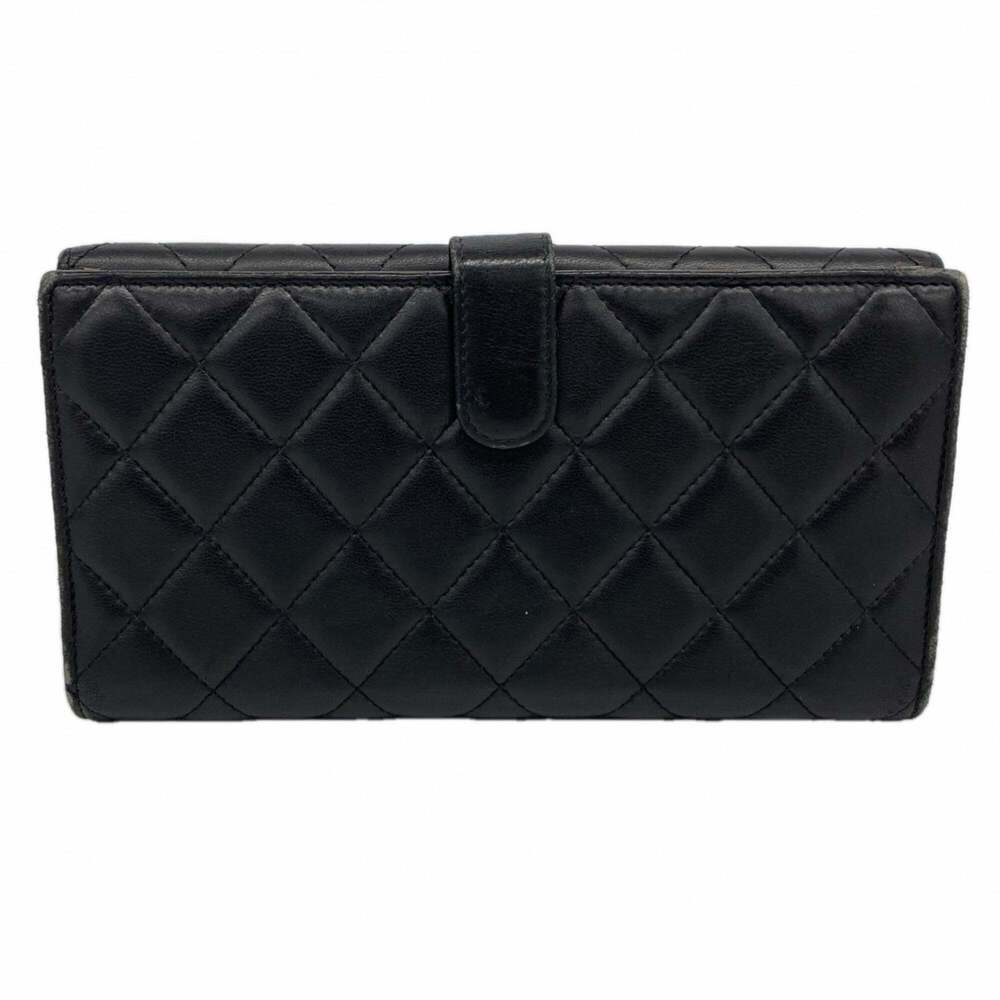 CHANEL Authentic Black Lambskin Leather Wallet - Picture 14 of 15
